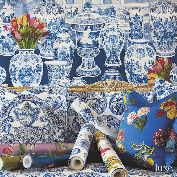 Antiqued Delft Tiles and the Classic English Kitchen