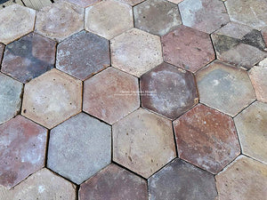 Rêver de Saint-Tropez French Reclaimed Terra Cotta Tile Hexagons
