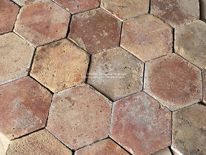 Les Saintes-Maries-de-la-Mer French Reclaimed Terra Cotta Tile Hexagons