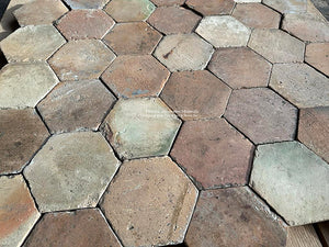 Beuvron-en-Auge French Reclaimed Terra Cotta Tile Hexagons