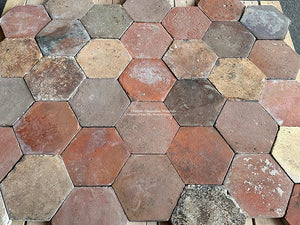 Saint-Cirq-Lapopie French Reclaimed Terra Cotta Tile Hexagon