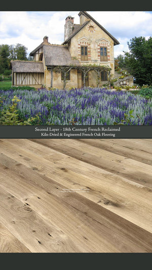 Original Plank : Second Cut - 18th Century French Reclaimed Kiln-Dried and Engineered Oak Flooring