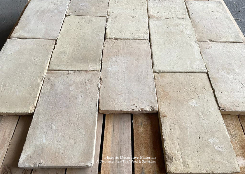 French Reclaimed Terra Cotta Tile Parefeuille - Provence