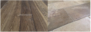Kings of France French Oak Flooring in Walnut + Montclair Aged French Limestone