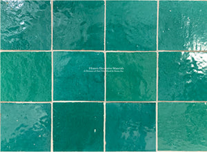 l'Art de Fez Lagoon Green Zellige Tile
