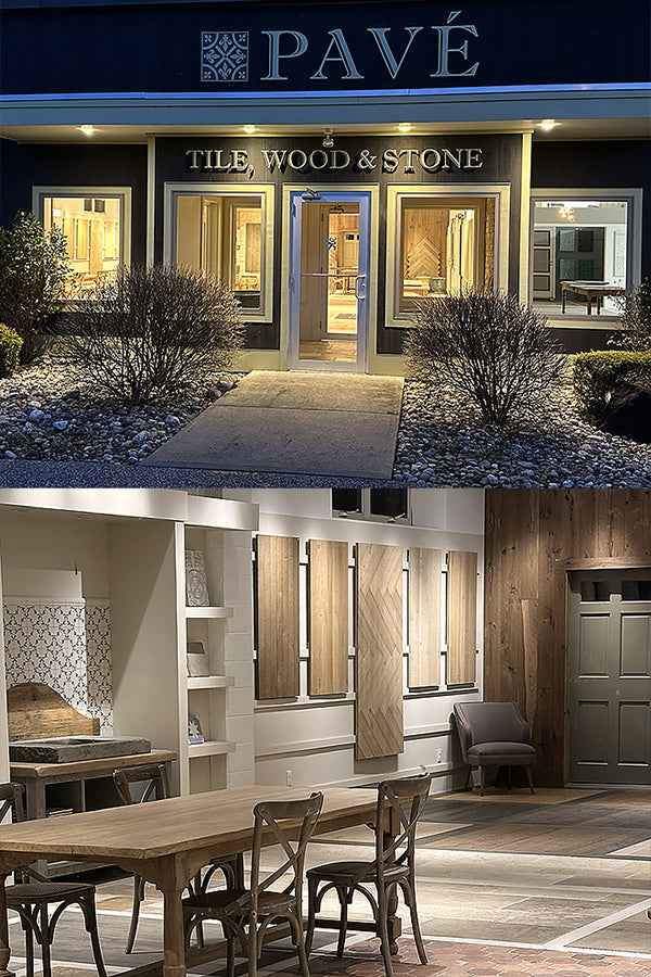 Antiqued French Oak Flooring & Limestone Tiles | Private European Showroom