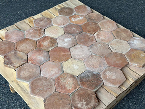 Castelnau-de-Montmiral French Reclaimed Terra Cotta Tile Hexagons