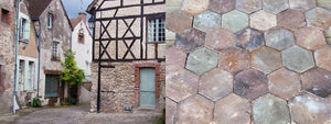 Reclaimed Terra Cotta Tile Entryway for Old-World French Provincial Homes