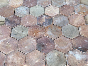 Rustic French Terra Cotta Tile Mudroom Flooring in Heritage Home Renovation
