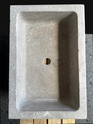 Old World French Limestone Sink Handcrafted by Stone Artisans