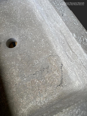 Architectural French Stone Sink with Hand Finished Edges