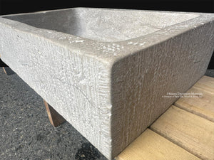 Hand Carved French Limestone Trough Sink Old World Style