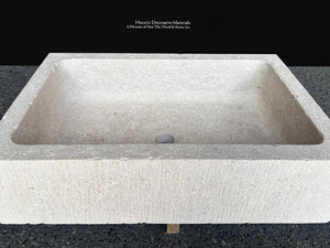 Luxury French Stone Basin for Refined Rustic Interiors