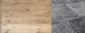 New Color Way! The Kings of France 18th Century French Oak Floors in Wide Plank Solid or Engineered - The Country House Collection: FRENCH COUNTRY MANOR OAK + Olde Stones of Oud-Rekem 17th Century Masonry Belgian Bluestone Flooring 