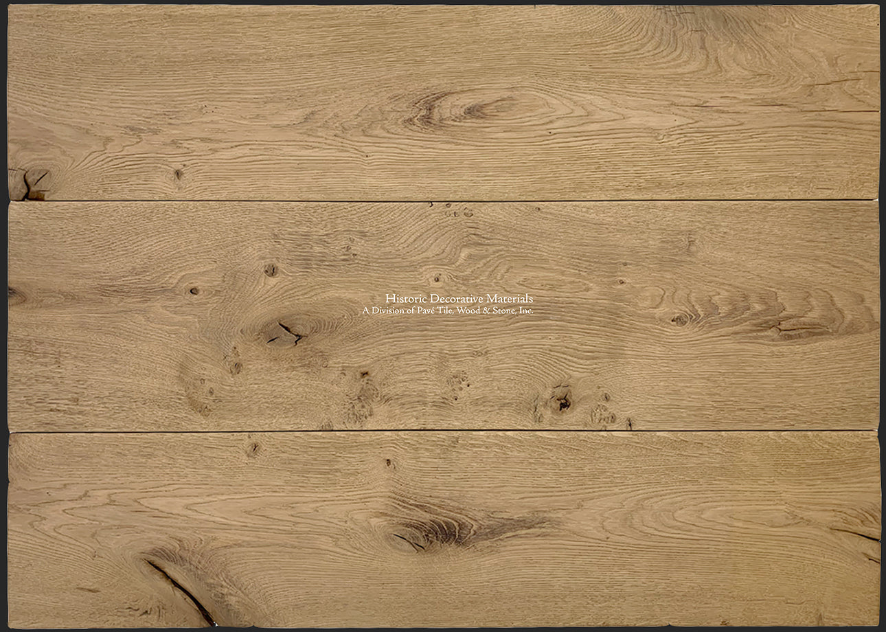 Historic olde oak colors step out of the 18th century with our antiqued French oak Olde Oak floor.
