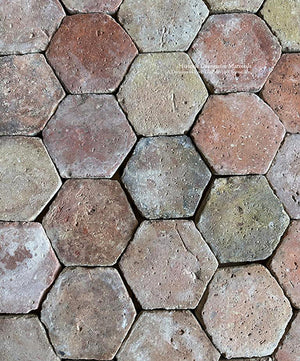 I'Isle-sur-la-Sorgue French Reclaimed Terra Cotta Tile Hexagon