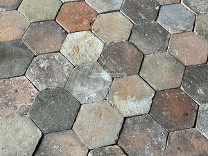 Bayeux French Reclaimed Terra Cotta Tile Hexagons