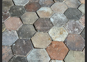 Bayeux French Reclaimed Terra Cotta Tile Hexagons