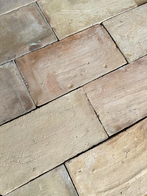 Parefeuille from Provence French Reclaimed Terra Cotta Tiles show their hand craftsmanship from 150-years ago.