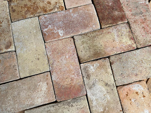 Antique French Terra Cotta Brick Tiles are reclaimed from Provence.