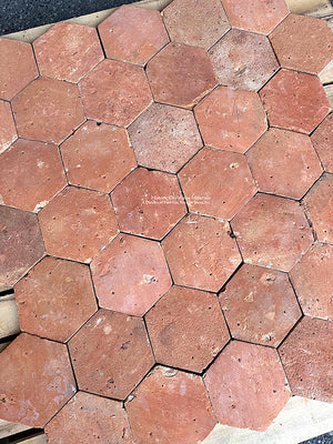 Provençal Village of Apt French Reclaimed Terra Cotta Tile Hexagon