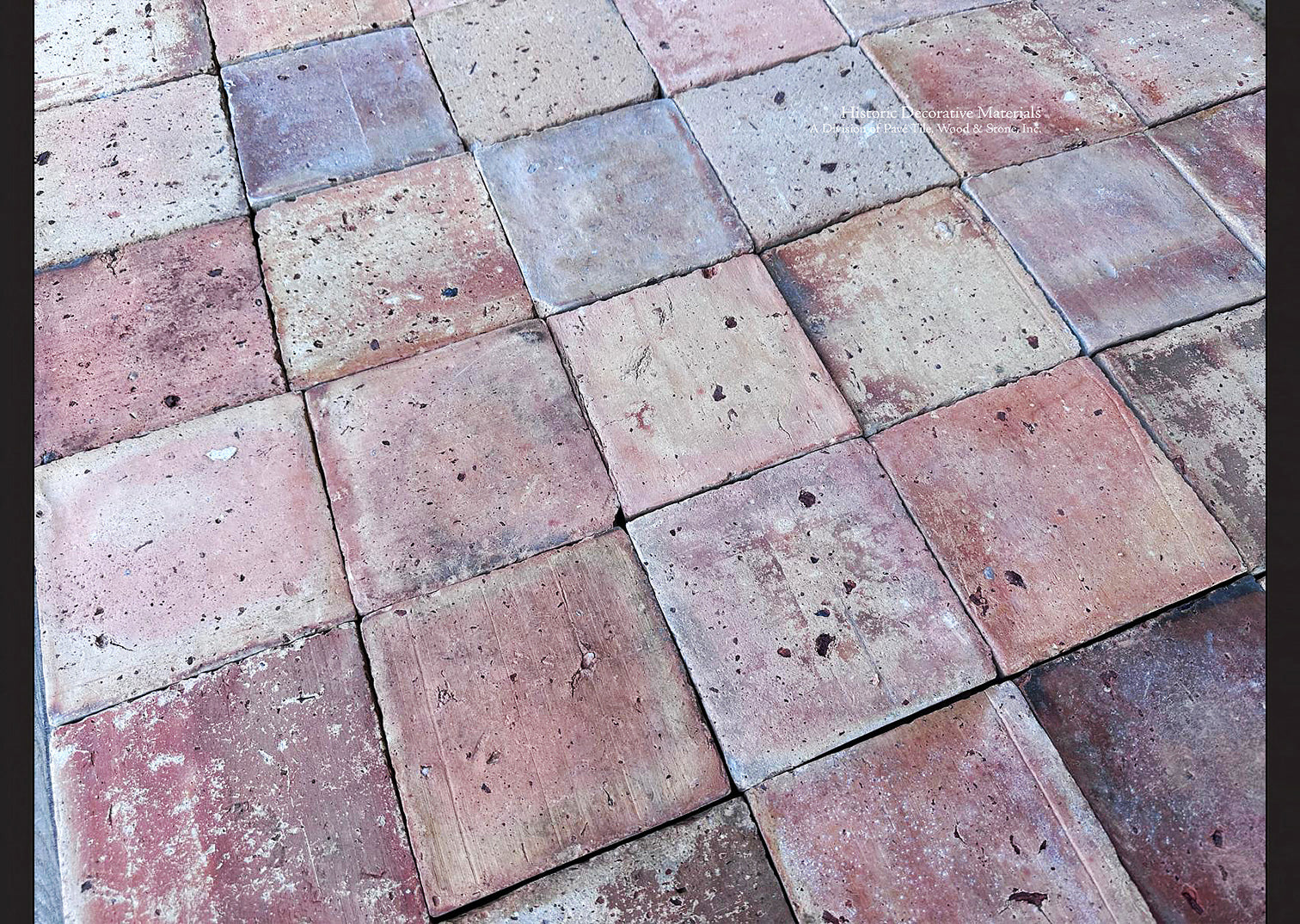 Reclaimed French terra cotta tile Burgundy Fromagerie 1875 antique flooring PA 298