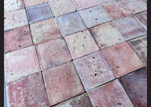 Reclaimed French terra cotta tile Burgundy Fromagerie 1875 antique flooring PA 298
