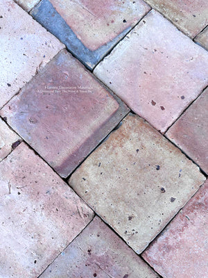 Reclaimed French Terra cotta tile rich patina and aged edges.
