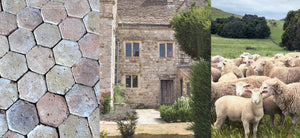 Reclaimed French terra cotta tiles with antique patina for French country interior design