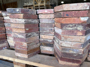 Traditional French terre mêlée ceramic hexagon tiles from Bonnieux in the Luberon