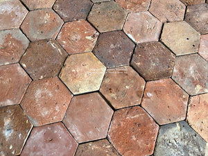 Saint-Macaire French Reclaimed Terra Cotta Tile Hexagon