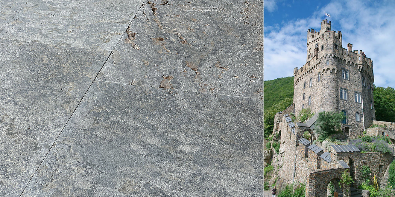 Zugspitze Antiqued & Hand-Chiseled German Limestone Flooring