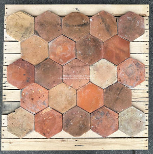 Ancienne Ecole French Reclaimed Terra Cotta Tile Hexagon