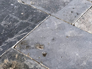 Antique Belgian bluestone used for old-world stone courtyards