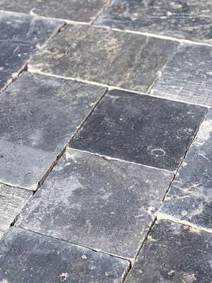 Antique Belgian bluestone slab used for château entry floors