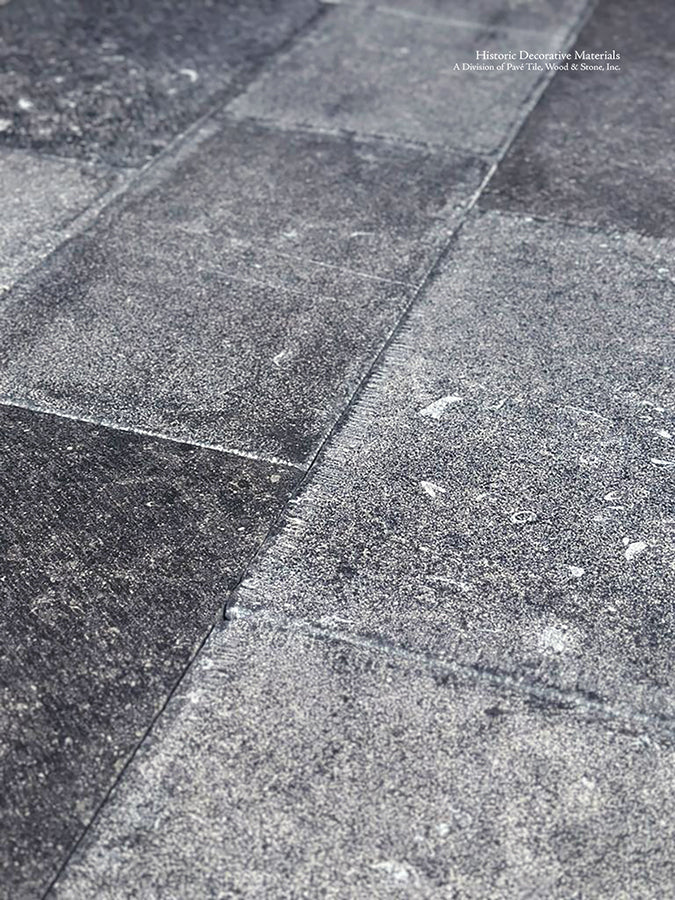 Antiqued Belgian Bluestone Flooring | Large format tiles for luxurious presence