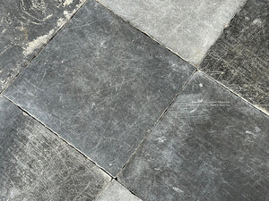 History unfolds in your dining room with an antique Belgian bluestone floor.