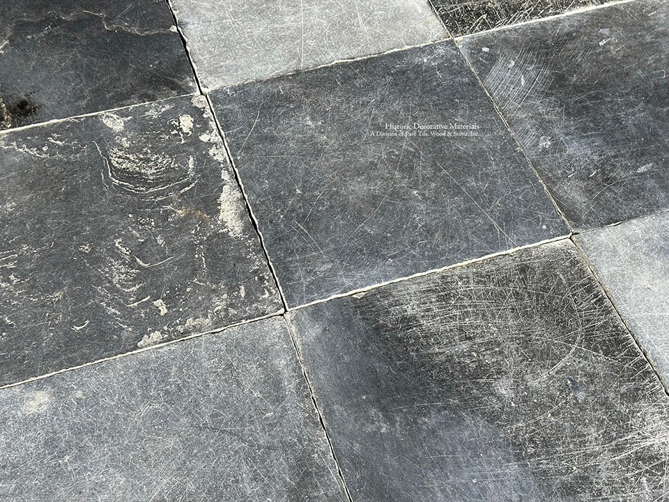 Marvel at the rich patina in your dining room installing an 18th century antique Belgian bluestone floor.