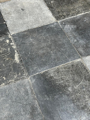 Enlarge your space and create historic elegance installing an antique Belgian bluestone floor.