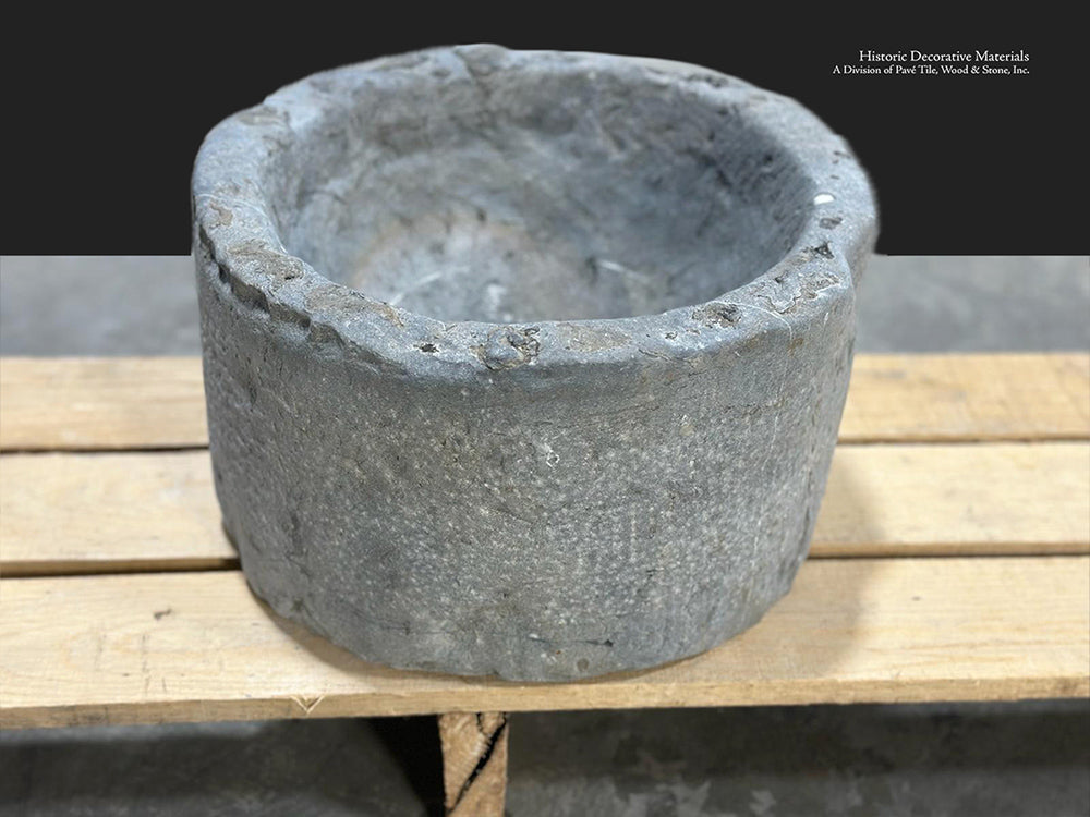 An Antique Belgian Bluestone DOG BOWL Vessel Sink