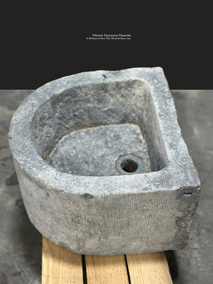 A Study in Contrasts III Antique Belgian Bluestone Vessel Sink