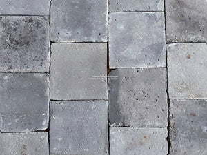 Antique Dutch Gray Blue Terra Cotta Tiles evoke 17th century interiors.