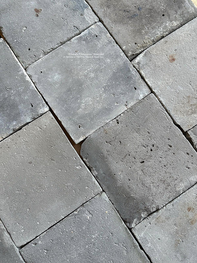 Antique Dutch Grey Terra Cotta Tiles are reclaimed from old Dutch farmhouses.