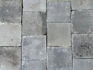 Antique Dutch Grey Terra Cotta Tiles have a variety of grays hues that interior designers love.