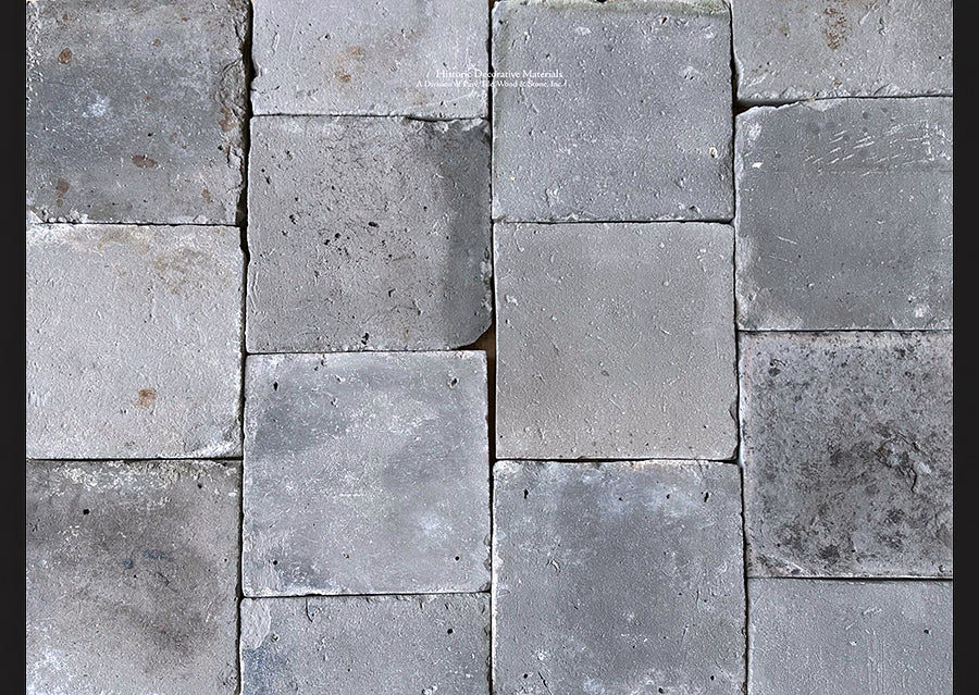 Antique Dutch Grey Terra Cotta Tiles are salvaged from Holland and Amsterdam.