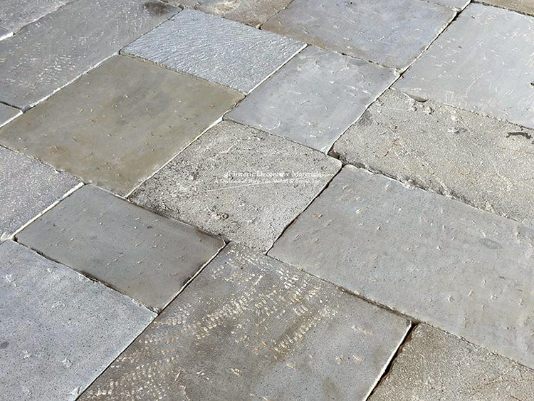 Catania's Volcano - Antique 18th Century Sicilian Lava Stone Flooring - Sicilain stone masons hand chiseled 18th century lava/basalt stone into an array of handsome tiles - creating an authentic mosaic floor on a grand scale.