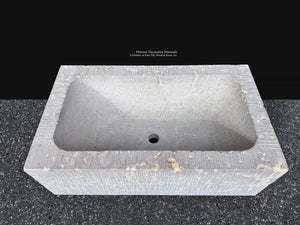 Architectural stone trough for luxury wine cellar wet bar and tasting room