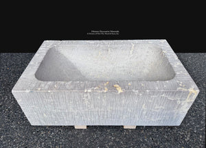 Large Cloister Stone French limestone sink with eight-inch-deep basin