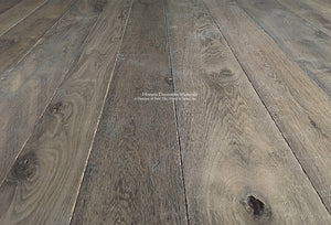 Antiqued French Oak Flooring | A mixture of warm oak and gray oak hues define this patina.