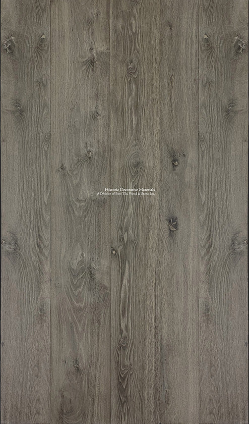 Antiqued French oak flooring inspired by French reclaimed gray wood flooring.